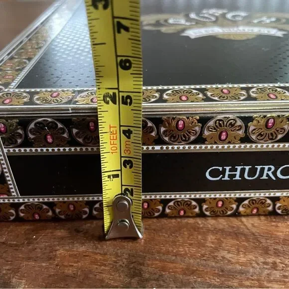 Set of 2 Flat Cigar Boxes Storage Containers Collecting - Picture 9 of 12